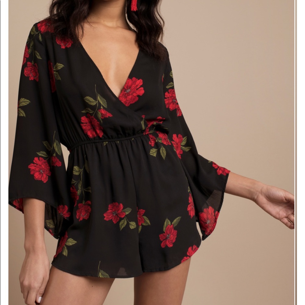 Floral print romper